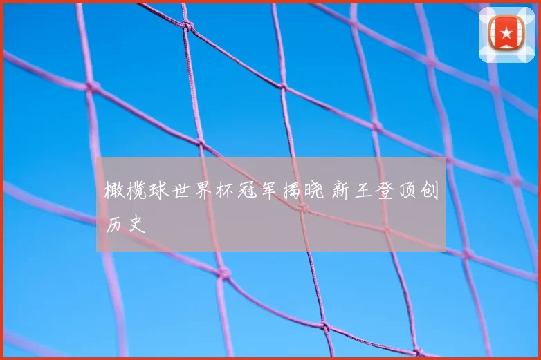 橄榄球世界杯冠军揭晓 新王登顶创历史